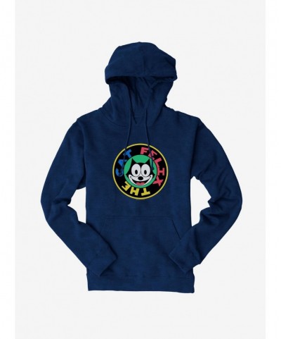 Exclusive Felix The Cat 90s Sticker Graphic Hoodie $11.49 Hoodies