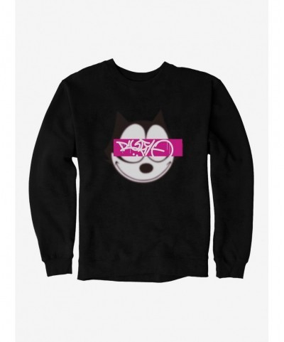 Clearance Felix The Cat Graffiti Art Text Box Sweatshirt $13.58 Sweatshirts