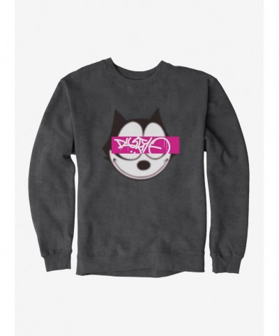 Clearance Felix The Cat Graffiti Art Text Box Sweatshirt $13.58 Sweatshirts