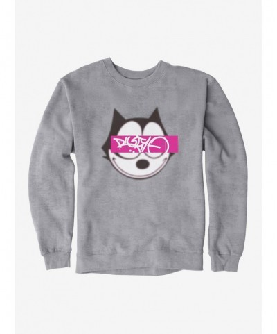 Clearance Felix The Cat Graffiti Art Text Box Sweatshirt $13.58 Sweatshirts