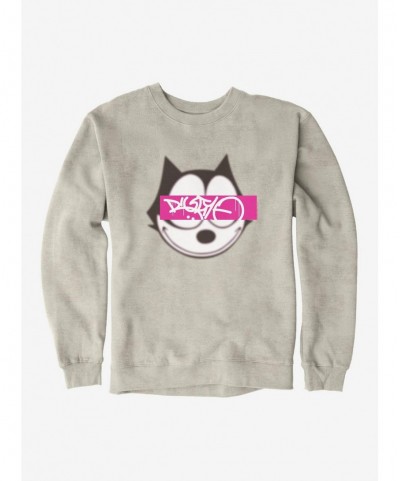 Clearance Felix The Cat Graffiti Art Text Box Sweatshirt $13.58 Sweatshirts