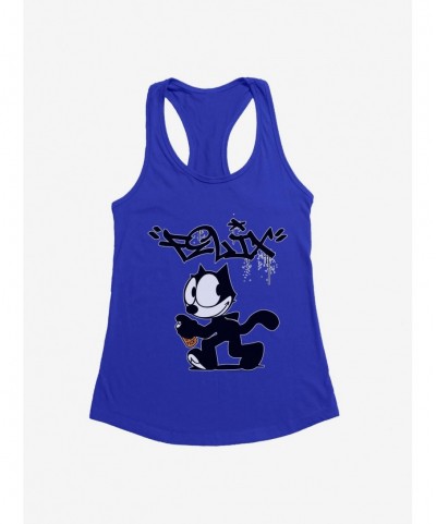 Big Sale Felix The Cat Spray Painting Felix Girls Tank $7.37 Tanks