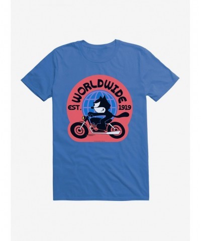 Discount Felix The Cat Worldwide Motorcycle Felix T-Shirt $8.41 T-Shirts