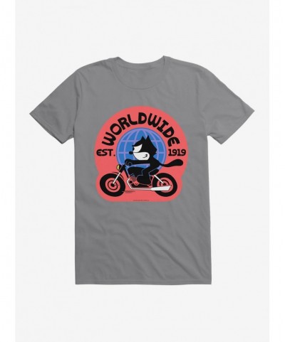 Discount Felix The Cat Worldwide Motorcycle Felix T-Shirt $8.41 T-Shirts