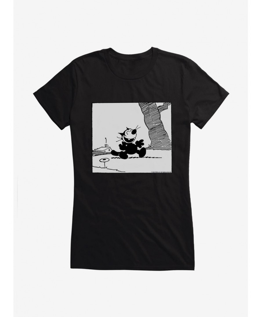 Flash Deal Felix The Cat Happy Stroll Girls T-Shirt $7.77 T-Shirts