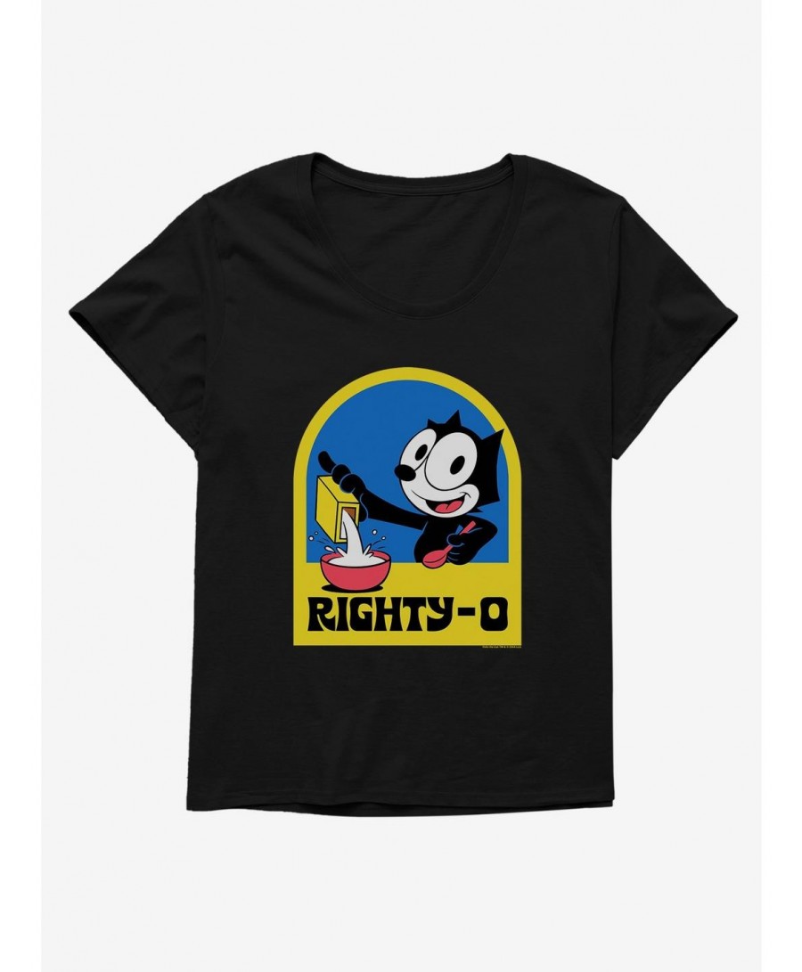 Hot Sale Felix The Cat Righty-O Girls T-Shirt Plus Size $11.10 T-Shirts