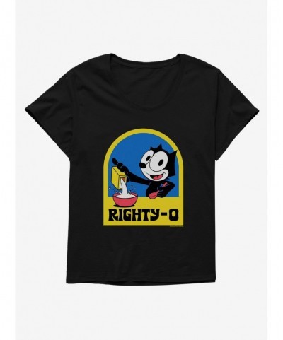 Hot Sale Felix The Cat Righty-O Girls T-Shirt Plus Size $11.10 T-Shirts