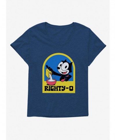 Hot Sale Felix The Cat Righty-O Girls T-Shirt Plus Size $11.10 T-Shirts