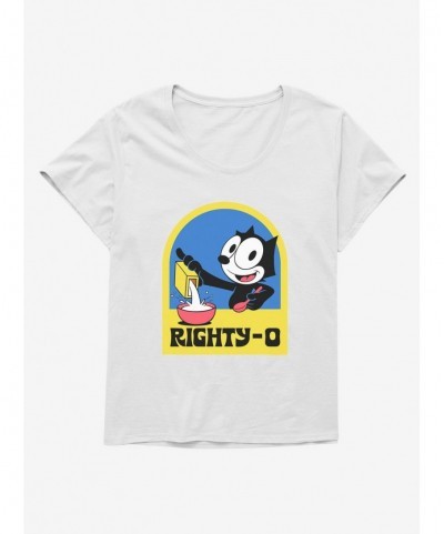 Hot Sale Felix The Cat Righty-O Girls T-Shirt Plus Size $11.10 T-Shirts