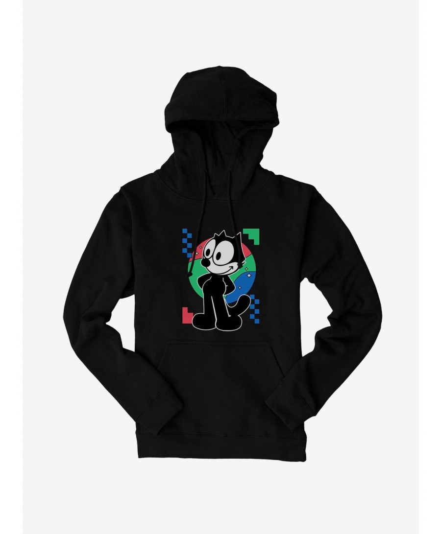 Crazy Deals Felix The Cat Diamond Stars Portrait Hoodie $14.73 Hoodies