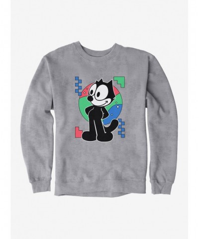 Hot Selling Felix The Cat Diamond Stars Portrait Sweatshirt $12.40 Sweatshirts