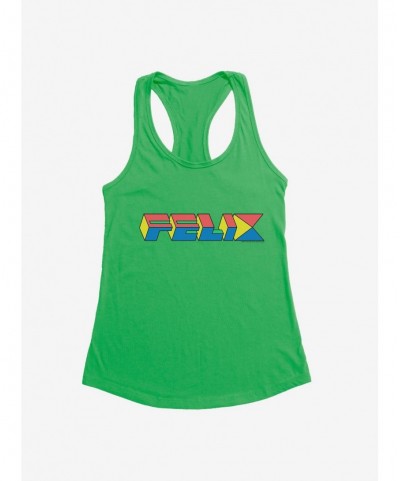 Special Felix The Cat 90s Cube Felix Text Girls Tank $6.37 Tanks