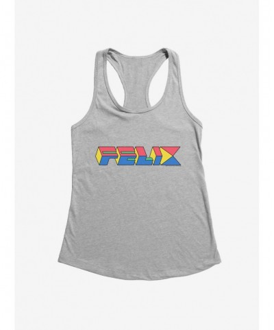 Special Felix The Cat 90s Cube Felix Text Girls Tank $6.37 Tanks