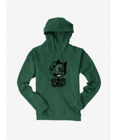 Pre-sale Discount Felix The Cat Graffiti Art All Smiles Felix Hoodie $11.49 Hoodies