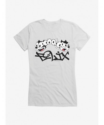 Value for Money Felix The Cat Split Personality Graffiti Art Girls T-Shirt $9.76 T-Shirts