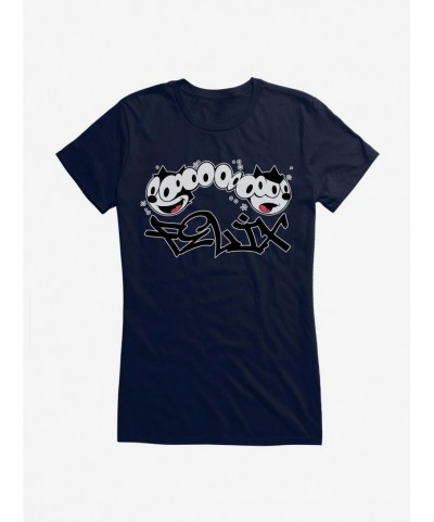 Value for Money Felix The Cat Split Personality Graffiti Art Girls T-Shirt $9.76 T-Shirts