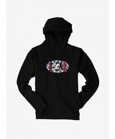 Wholesale Felix The Cat Blue Checkers Graphic Hoodie $16.16 Hoodies