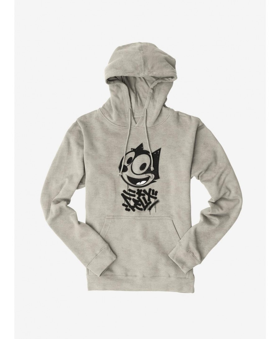 Sale Item Felix The Cat Graffiti Art All Smiles Felix Hoodie $16.52 Hoodies