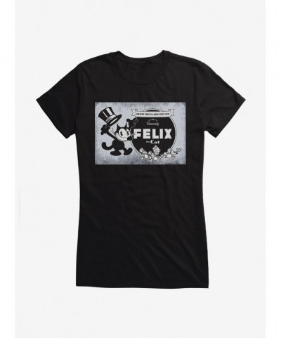 Limited-time Offer Felix The Cat Vintage Logo Poster Girls T-Shirt $6.77 T-Shirts