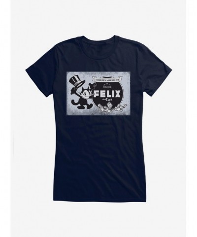 Limited-time Offer Felix The Cat Vintage Logo Poster Girls T-Shirt $6.77 T-Shirts