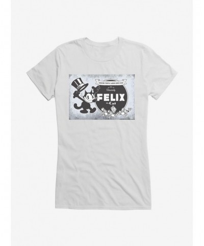 Limited-time Offer Felix The Cat Vintage Logo Poster Girls T-Shirt $6.77 T-Shirts