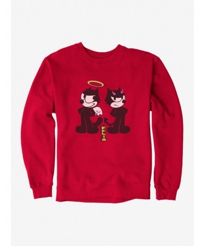 Limited-time Offer Felix The Cat Good And Evil Felix Sweatshirt $10.04 Sweatshirts