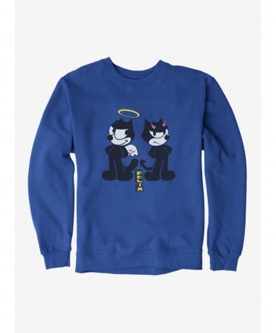 Limited-time Offer Felix The Cat Good And Evil Felix Sweatshirt $10.04 Sweatshirts