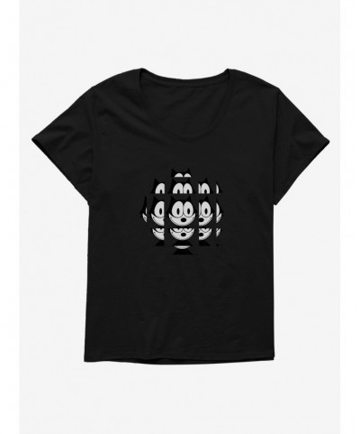 Huge Discount Felix The Cat Kaleidoscopic Girls T-Shirt Plus Size $9.71 T-Shirts