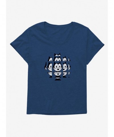 Huge Discount Felix The Cat Kaleidoscopic Girls T-Shirt Plus Size $9.71 T-Shirts