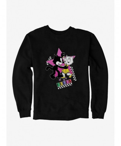 Crazy Deals Felix The Cat Kitty And Felix Dancing Sweatshirt $14.76 Sweatshirts