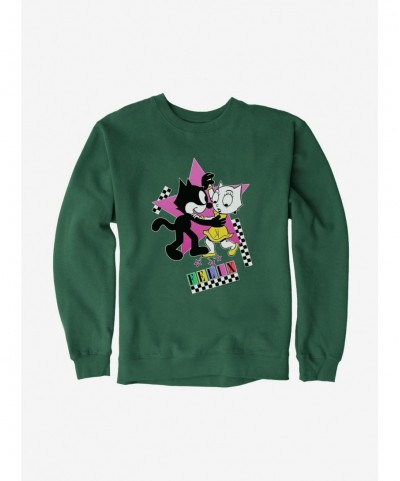 Crazy Deals Felix The Cat Kitty And Felix Dancing Sweatshirt $14.76 Sweatshirts