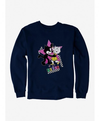 Crazy Deals Felix The Cat Kitty And Felix Dancing Sweatshirt $14.76 Sweatshirts