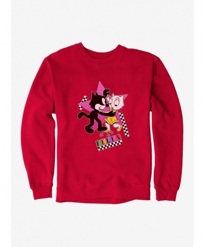 Crazy Deals Felix The Cat Kitty And Felix Dancing Sweatshirt $14.76 Sweatshirts