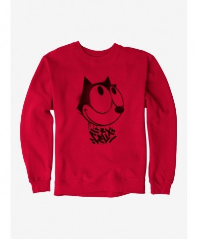 Absolute Discount Felix The Cat Graffiti Art Smiling Felix Sweatshirt $13.87 Sweatshirts