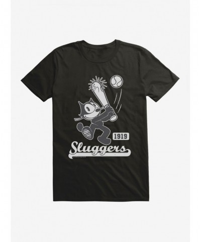 Discount Sale Felix The Cat Sluggers 1919 Baseball T-Shirt $6.12 T-Shirts