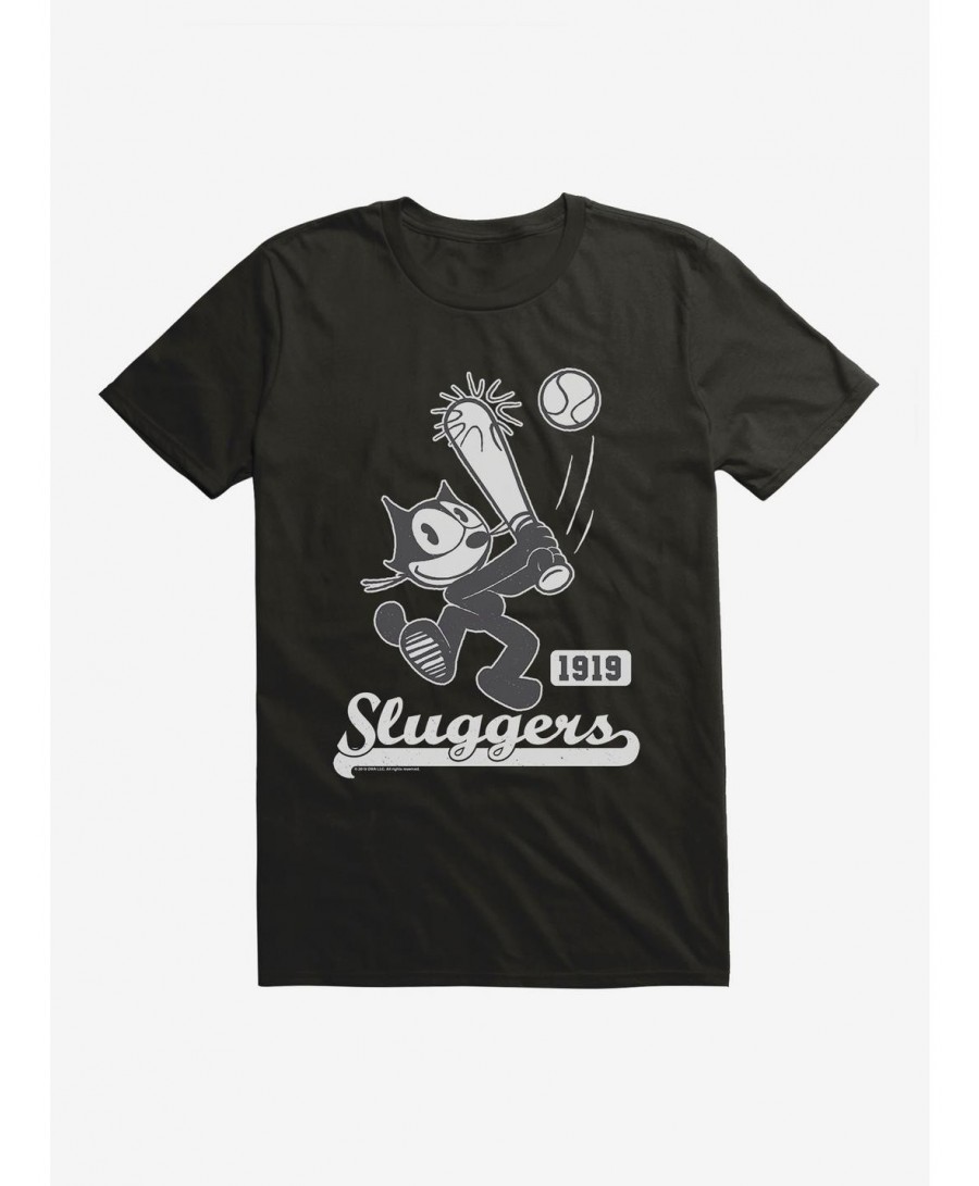 Discount Sale Felix The Cat Sluggers 1919 Baseball T-Shirt $6.12 T-Shirts