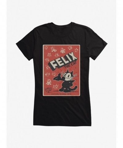 Hot Sale Felix The Cat Vintage Poster Girls T-Shirt $8.57 T-Shirts