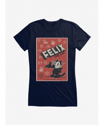 Hot Sale Felix The Cat Vintage Poster Girls T-Shirt $8.57 T-Shirts