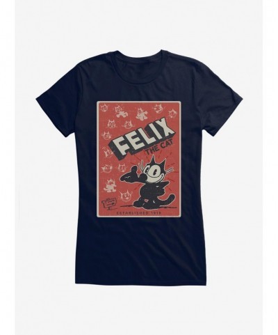 Hot Sale Felix The Cat Vintage Poster Girls T-Shirt $8.57 T-Shirts