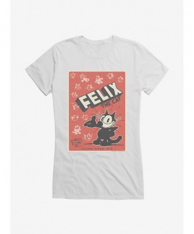 Hot Sale Felix The Cat Vintage Poster Girls T-Shirt $8.57 T-Shirts