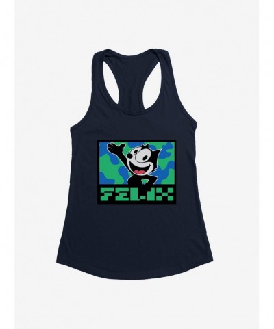 Wholesale Felix The Cat Pixilated Felix Text Girls Tank $6.97 Tanks