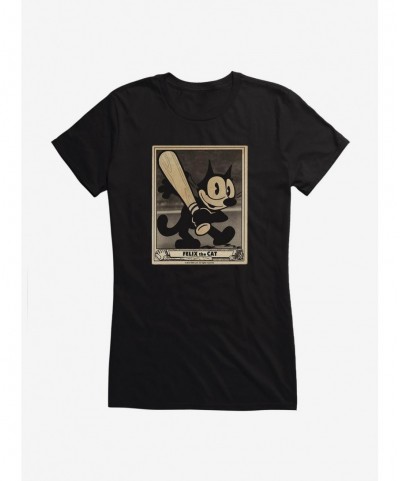 Exclusive Price Felix The Cat Baseball Card Girls T-Shirt $9.56 T-Shirts