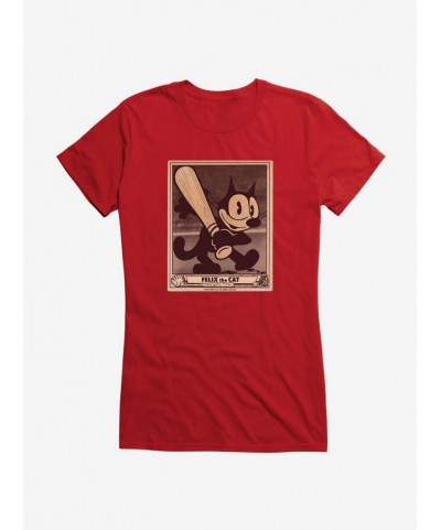 Exclusive Price Felix The Cat Baseball Card Girls T-Shirt $9.56 T-Shirts