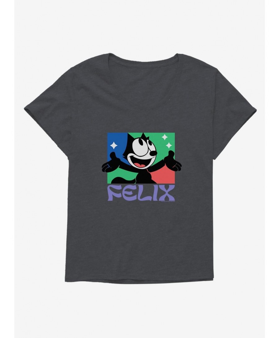 Trendy Felix The Cat Bright Smile Felix Girls T-Shirt Plus Size $7.86 T-Shirts