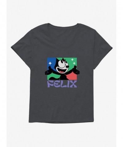 Trendy Felix The Cat Bright Smile Felix Girls T-Shirt Plus Size $7.86 T-Shirts