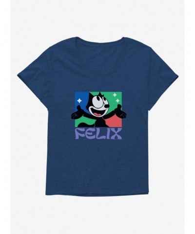 Trendy Felix The Cat Bright Smile Felix Girls T-Shirt Plus Size $7.86 T-Shirts