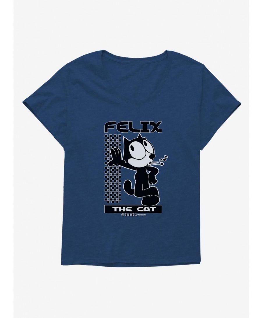 Discount Sale Felix The Cat Whistling Girls T-Shirt Plus Size $8.79 T-Shirts