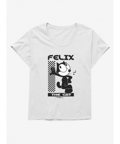 Discount Sale Felix The Cat Whistling Girls T-Shirt Plus Size $8.79 T-Shirts