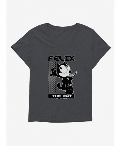 Discount Sale Felix The Cat Whistling Girls T-Shirt Plus Size $8.79 T-Shirts