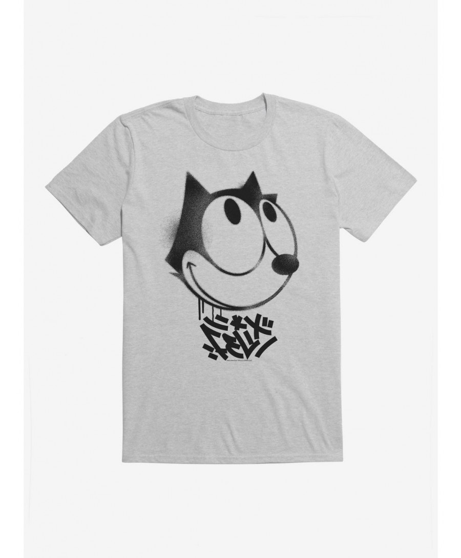 Clearance Felix The Cat Graffiti Art Smiling Felix T-Shirt $8.41 T-Shirts